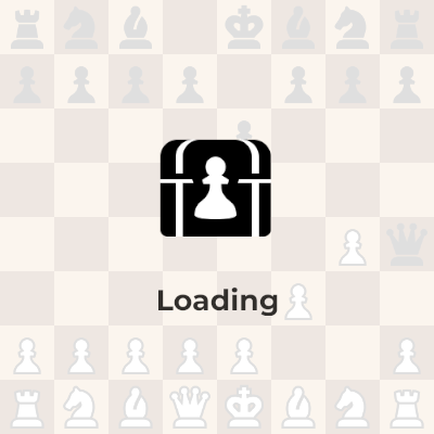 Treasure Chess loading screen with a chess board and treasure chest